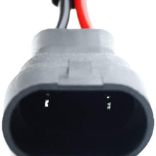 iJDMTOY (2) 9005/9006/H10 Male Adapter Wiring Harness Sockets Wire For Headlights, Fog Lights Retrofit or Installing Cubic LED Pod Lights, LED Light Bar, LED Work Lamps, etc