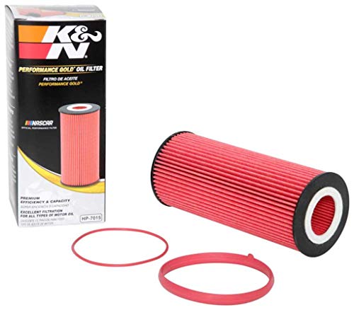 K&N Premium Oil Filter - Protects Your Engine - Fits Select 2005-2019 AUDI/VOLKSWAGEN/PORSCHE (Q5, Q7, S5, SQ5, S4, A4, A5, A6, A7, A8, Quattro. Touareg, Cayenne), HP-7015
