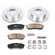 Power Stop K5875 Rear Z23 Carbon Fiber Brake Pads with Drilled & Slotted Brake Rotors Kit