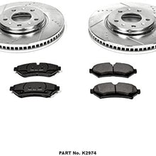 Power Stop K2974 Front Brake Kit with Drilled/Slotted Brake Rotors and Z23 Evolution Ceramic Brake Pads