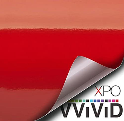 VViViD Red Gloss Car Wrap Vinyl Roll with Air Release Adhesive 3mil (3ft x 5ft)