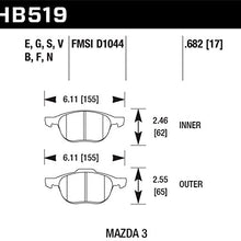 Hawk Performance HB519F.682 HPS Performance Ceramic Brake Pad