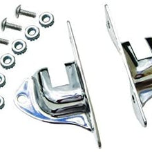 MACs Auto Parts 47-14981 Radiator Support Rod Brackets - Stainless Steel - Pickup Truck