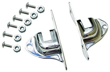 MACs Auto Parts 47-14981 Radiator Support Rod Brackets - Stainless Steel - Pickup Truck