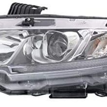 Headlight - Cooling Direct Fit/For HO2502173 16-20 Honda Civic Sedan 16-19 Coupe 17-18 Civic Hatch Head Lamp Assembly Left Hand - Driver Halogen Type CAPA