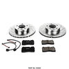 Power Stop K4656 Front Z23 Carbon Fiber Brake Pads with Drilled & Slotted Brake Rotors Kit