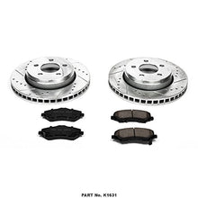 Power Stop K1631 Front Z23 Carbon Fiber Brake Pads with Drilled & Slotted Brake Rotors Kit