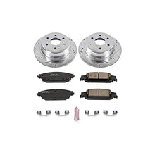 Power Stop K6562 Rear Z23 Carbon Fiber Brake Pads with Drilled & Slotted Brake Rotors Kit