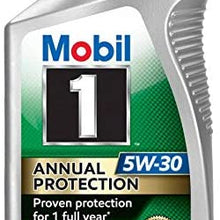 Mobil 1 Annual Protection Synthetic Motor Oil 5W-30, 1-Quart, Single Bundle M1-102A Extended Performance Oil Filter