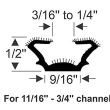 Steele Rubber Products RV Sliding Glass Window Unbeaded Rubber Channel - Cooper Standard 75000458 70-3577-256