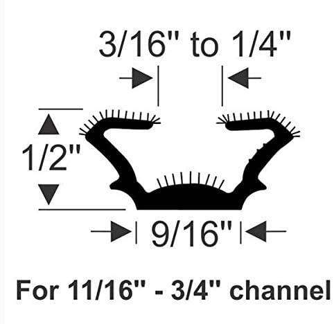 Steele Rubber Products RV Sliding Glass Window Unbeaded Rubber Channel - Cooper Standard 75000458 70-3577-256