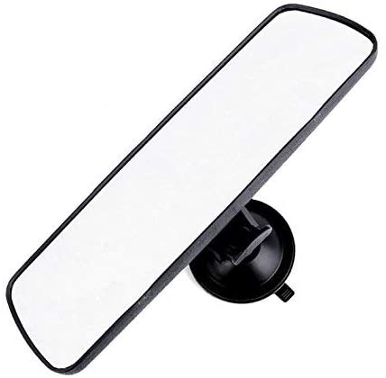 PME 9.8” Day/Night Rear View Mirror, Universal Car Truck Mirror Interior Rear View Mirror Suction Cup Rearview Mirror - Deluxe Version,Plain Mirror