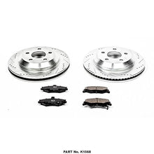 Power Stop K1568 Rear Z23 Carbon Fiber Brake Pads with Drilled & Slotted Brake Rotors Kit