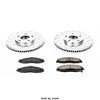 Power Stop K1547 Front Z23 Carbon Fiber Brake Pads with Drilled & Slotted Brake Rotors Kit