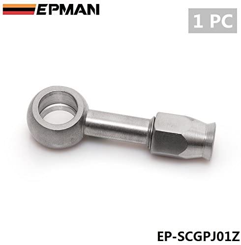 EPMAN Motorcycle Motor Bike Hydraulic Brake Oil Hose Line Banjo Fitting stainless Steel 10mm (Silver, Pack Of 1)