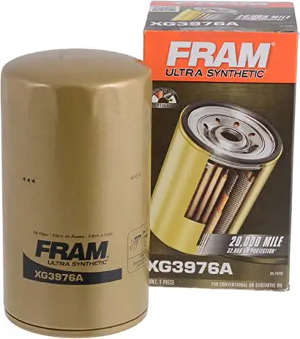 FRAM Ultra Synthetic Automotive Replacement Oil Filter, Designed for Synthetic Oil Changes Lasting up to 20k Miles, XG3976A (Pack of 1)