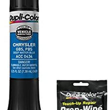 Dupli-Color ACC0434 Deep Water Blue Exact-Match Scratch Fix All-in-1 Touch-Up Paint for Chrysler Vehicles (PBS) Bundle with Prep Wipe Towelette (2 Items)