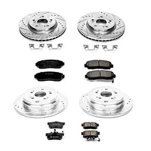 Power Stop K229 Front and Rear Z23 Carbon Fiber Brake Pads with Drilled & Slotted Brake Rotors Kit