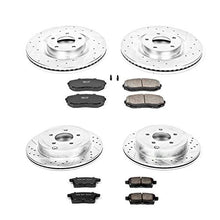 Power Stop K2829 Front and Rear Z23 Carbon Fiber Brake Pads with Drilled & Slotted Brake Rotors Kit