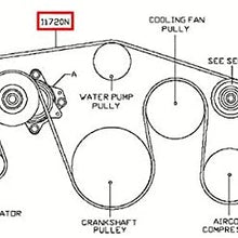 Infiniti Genuine Compressor Power Steering Alternator Fan Belt 11720-1LA0A QX80/QX56