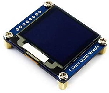 High Display WAVESHARE 128x128 General 1.5inch OLED Display Module 16 Gray Scale with SPI/I2C Interface.