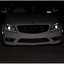 Spyder Auto PRO-YD-MBW20408-DRL-BK Mercedes Benz C-Class W204 Black DRL LED Projector Headlight