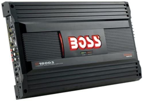 Boss D1800.5 Diablo 5-Channel Mosfet Bridgeable Power Amplifier Remote subwoofer level control; Line and speaker level input; Variable bass boost 0 to +18dB; Bridgeable and Tri-mode operation