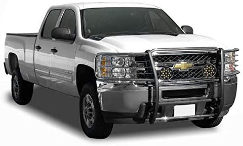 Black Horse Off Road 17A035700A2MSS-PLB Stainless Steel Grille Guard Kit with 7