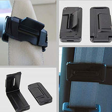 Car Seat Belt Adjuster，Seatbelt Clips - Provides Comfort for Neck and Shoulder While Driving! (4Pcs Black)