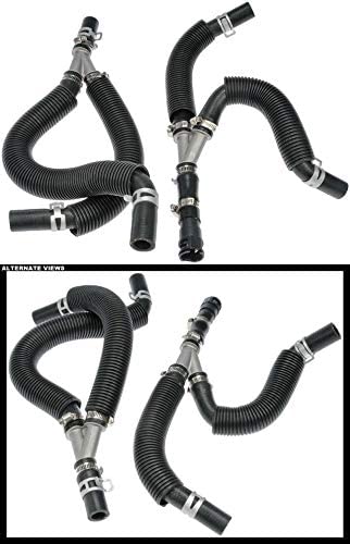 APDTY 737418METAL Heater Hose Supply & Return Line Upgraded Metal Design Fits 2008-2009 Dodge Grand Caravan or Chrysler Town & Country 2009-2010 VW Routan (Replaces 4677603AK, 4677603AC)