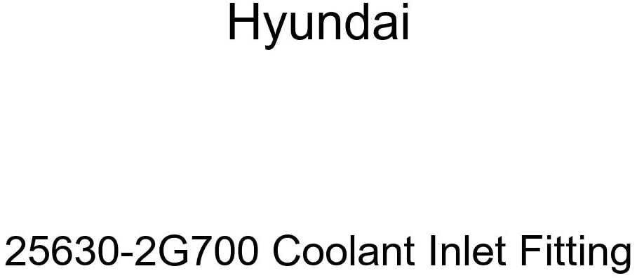 Genuine Hyundai 25630-2G700 Coolant Inlet Fitting