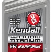 Kendall 527-7132 GT-1 High Performance SAE 10W-40 Motor Oil with Liquid Titanium - 1 Quart
