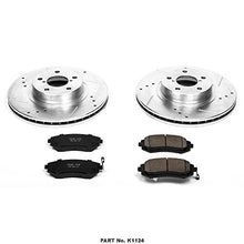 Power Stop K1124 Front Z23 Carbon Fiber Brake Pads with Drilled & Slotted Brake Rotors Kit