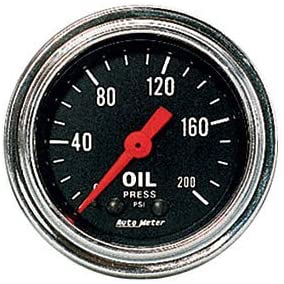 AUTO METER 2422 Traditional Chrome Mechanical Oil Pressure Gauge