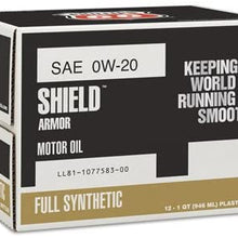 Phillips 66 1076995-12PK Synthetic Oil (Shield Armor Fully 0W20-1 Quart), 32. Fluid_Ounces, 12 Pack