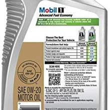 Mobil 1 Advanced Fuel Economy Full Synthetic Motor Oil 0W-20, 1-Quart, Single Bundle M1-110A Extended Performance Oil Filter, 1-Count