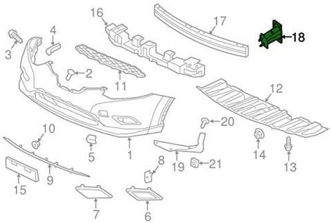 62210-4BA0A Nissan Stay-front bumper, rh 622104BA0A