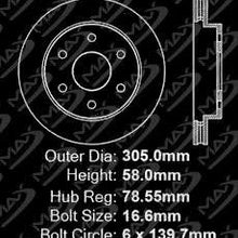 [Front] Max Brakes Elite XDS Rotors with Carbon Ceramic Pads KT012681