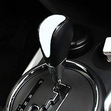 TESWNE Black Leather LED Touch Activated Shift Knob for Toyota/ Scion Honda /Acura Nissan/ Mazda Lexus (White)