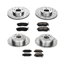 Power Stop K2283 Front and Rear Z23 Carbon Fiber Brake Pads with Drilled & Slotted Brake Rotors Kit