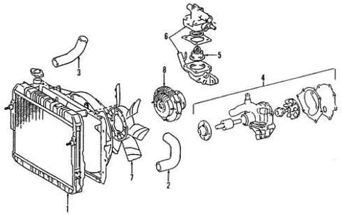 Go-Parts - for 1993 - 1998 Toyota T100 Radiator - (3.0L V6 Manual Transmission + 3.4L V6 Manual Transmission) 16410-0W041 TO3010190 Replacement 1994 1995 1996 1997