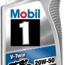 Mobil 1 96936 20W-50 V-Twin Synthetic Motocycle Motor Oil - 1 Quart (Pack of 6) by Mobil 1