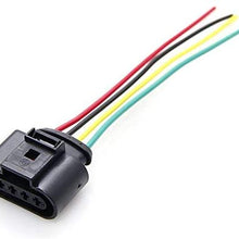 4 Packs Ignition Coil Connector Plug Harness Pigtail 4 pin - Compatible with Audi A3 A4 A5 A6 VW Volkswagen CC Passat 1.8T 2.0T 2.5L 3.2L - Replace 1J0973724 - Vehicle 4 packs Ignition Coil Connector