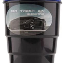 Automotive Cup Holder Garbage Can Trash Bin (Black)