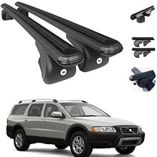 OMAC Roof Racks Lockable Cross Bars Carrier Cargo Racks Rail Aluminium Black Set 2 Pcs. for Volvo XC70 2001-2007