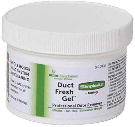 SimpleAir Duct Fesh Gel HVAC Air Freshener, Cleaner, Deodorizer Non Toxic for Odor Block, Small