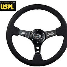 NRG Innovations Reinforced MAD MIKE Signature Alcantara Steering Wheel RST-020MB-MM + U.S. Performance Lab Air Freshener