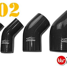4-ply Silicone 45 Degree Elbow Radiator Hose Joiner Pipe Black 102mm 102mm 4"