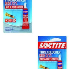 Henkel Loctite Heavy Duty Threadlocker, 0.2 oz Red 271 (2 Pack)