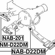 547207B400 - Arm Bushing (for Rear Differential Mount) For Nissan - Febest